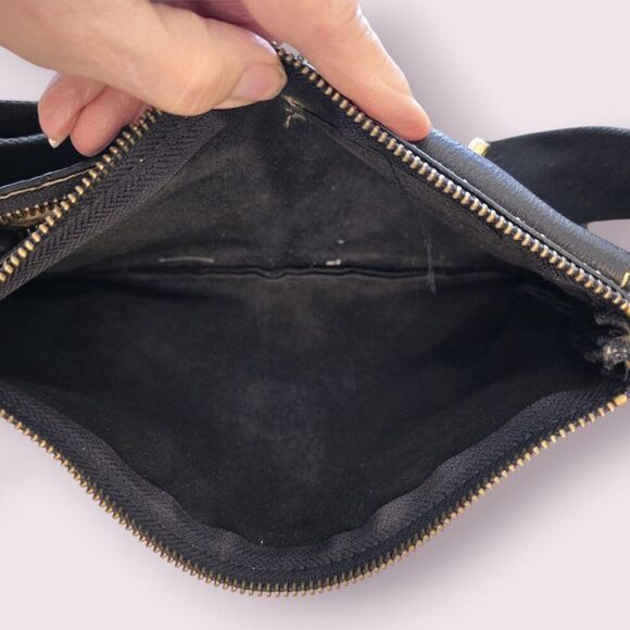 Roots Leather Belt Bag / Crossbody – Black - Picture 3 of 3